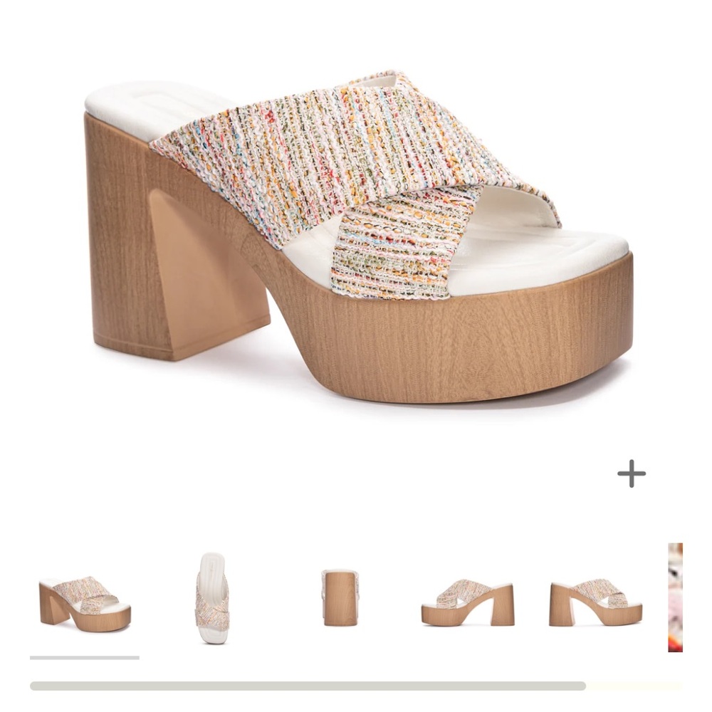 Multi color platform shoe- Size 9